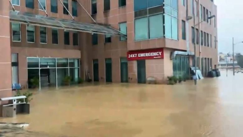 किस्ट अस्पतालनमा पानी पसेपछि बिरामीलाई सुरक्षित स्थानमा सारियो