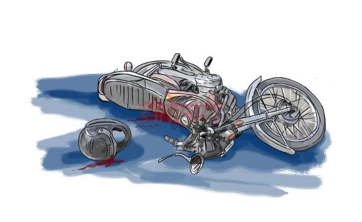 गाईसँग माेटरसाइकल ठोक्किँदा एकको मृत्यु