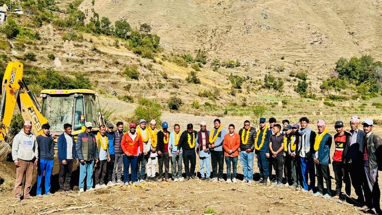 दुर्गाथलिको जाफ्रीमा गैरी क्रिकेट खेल मैदान निर्माण हुँदै, सोमबार सिलान्यास