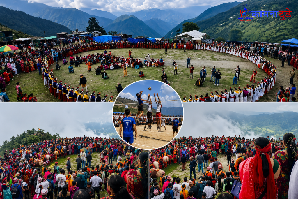 बझाङको थलिनौबिस क्षेत्रमा बिर्सती मेलाको रौनक, खेलकुदसँगै देउडा र राष्ट्रिय कलाकारको प्रस्तुति